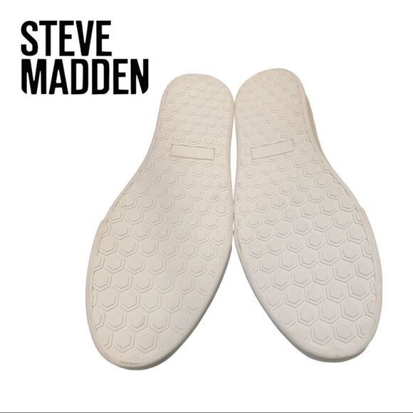 NEW Steven Steve Madden White Canvas Vipar Ankle Tie Sneakers 8.5 - Picture 5 of 6